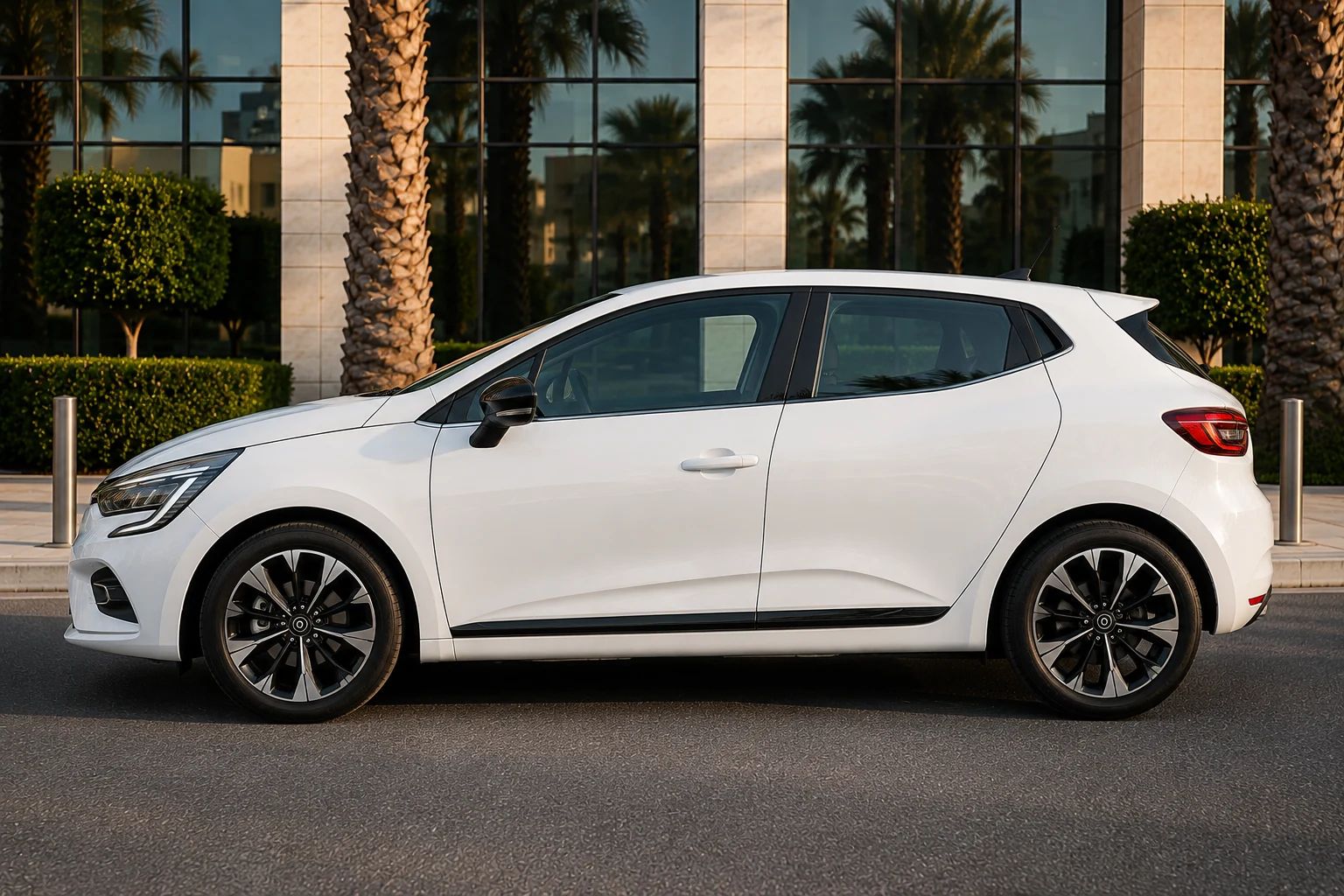 Renault Clio rental car, side view