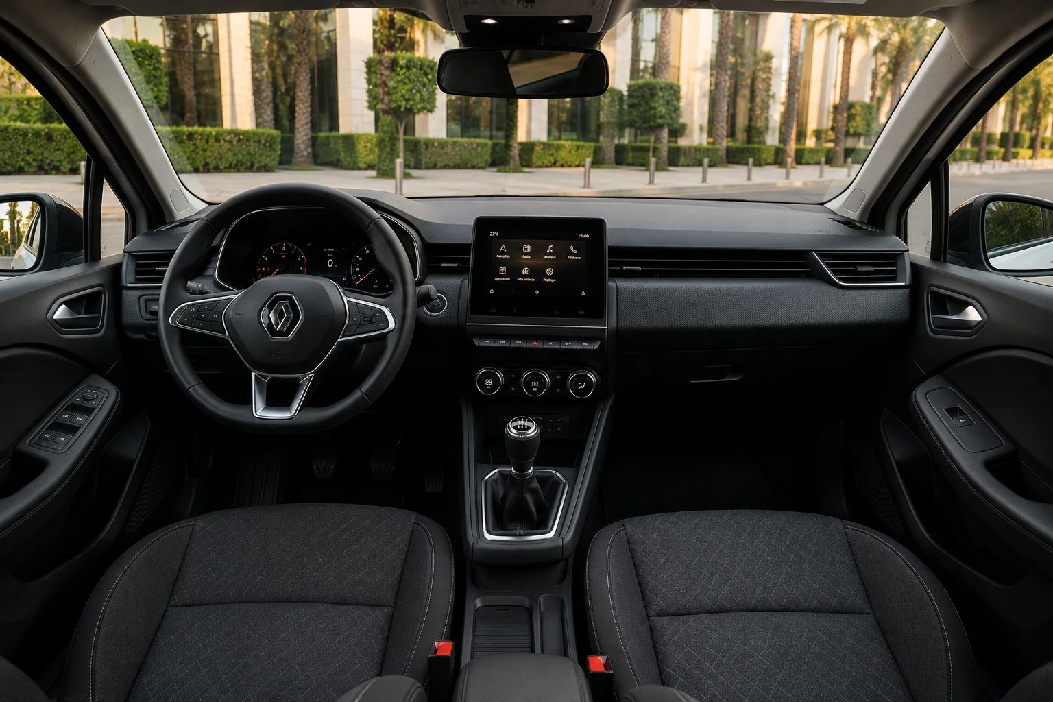 Renault Clio rental car interior