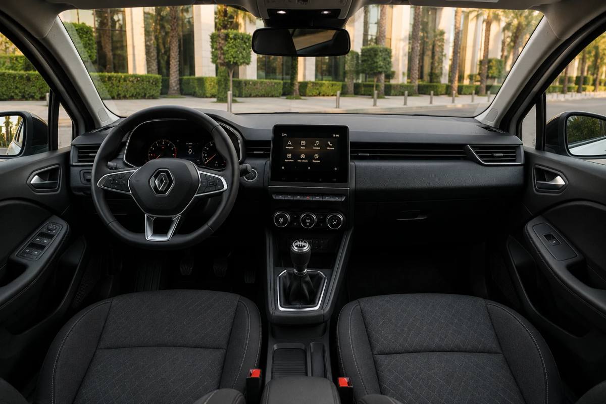 Renault Clio rental car interior