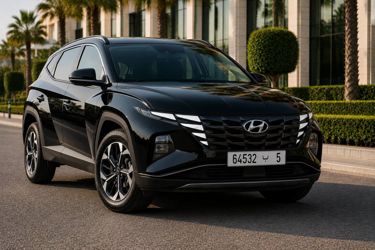 Hyundai Tucson rental SUV, front three-quarter view