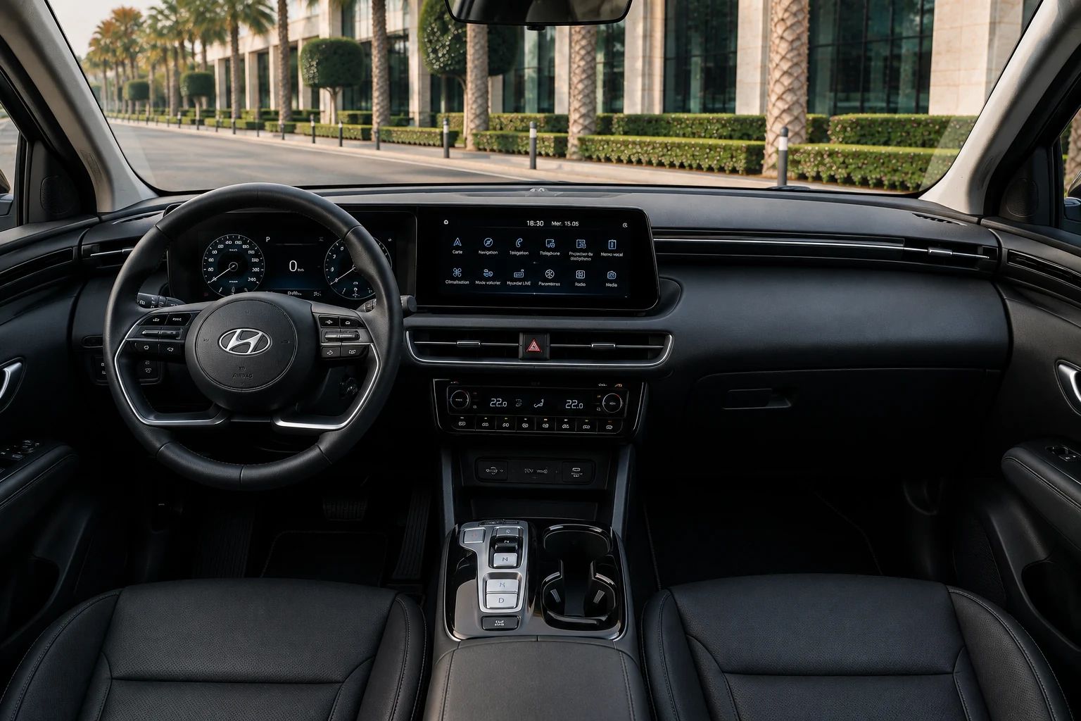 Hyundai Tucson rental SUV interior