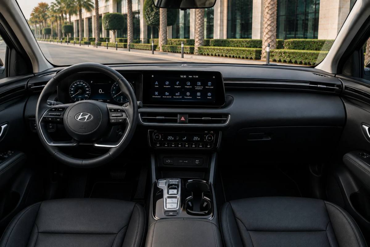Hyundai Tucson rental SUV interior