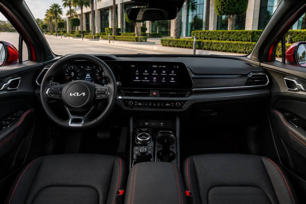 Kia Sportage rental SUV interior