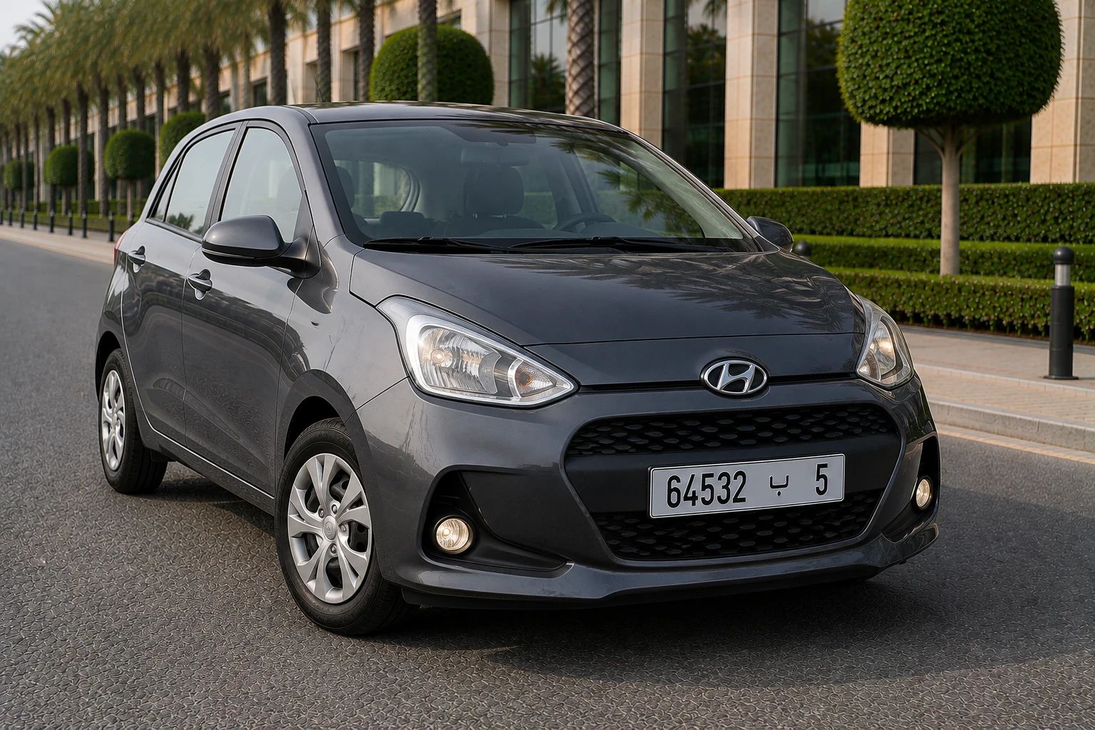 Hyundai i10 rental car, front three-quarter view