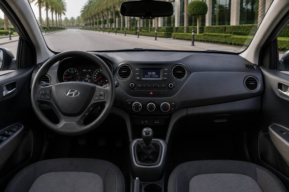 Hyundai i10 rental car interior