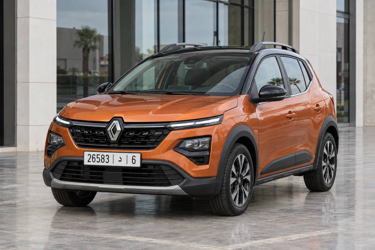 Renault Kardian rental car, front three-quarter view