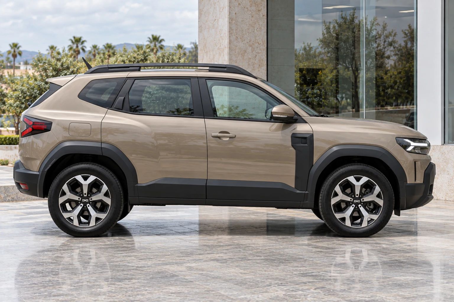 Dacia Duster rental SUV, side view
