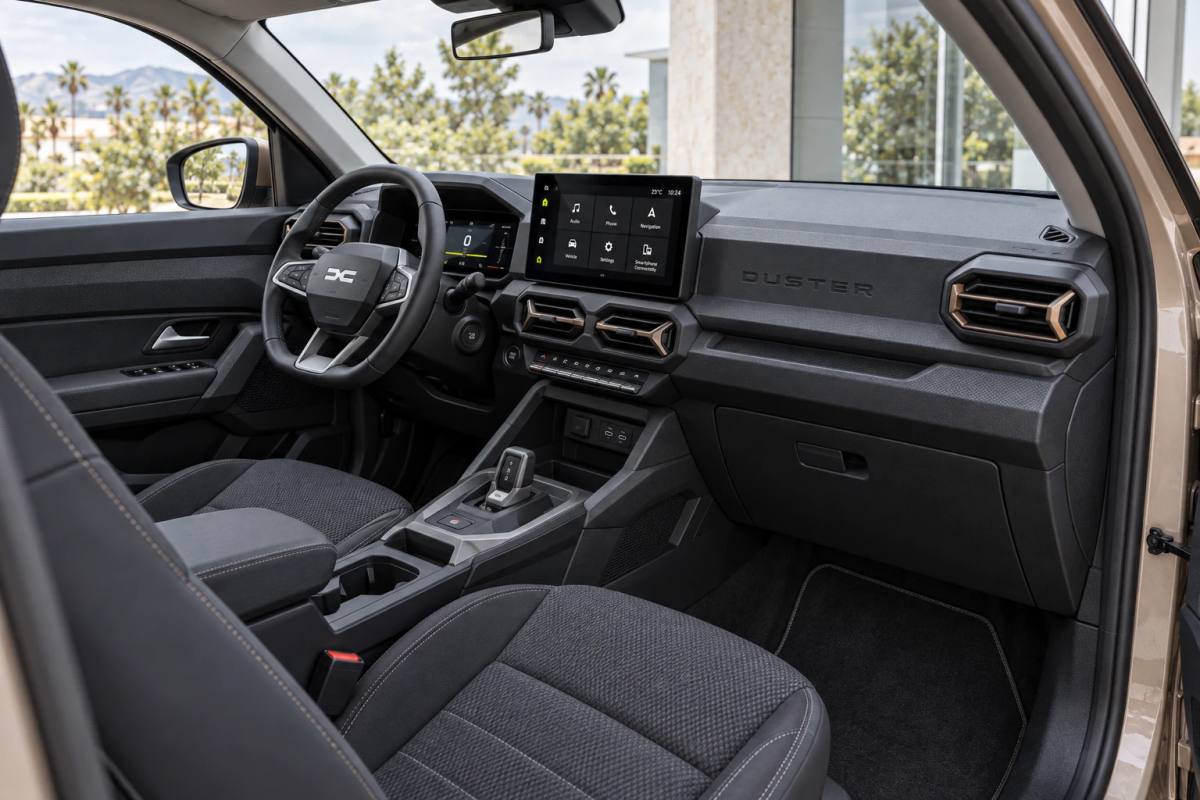 Dacia Duster rental SUV interior