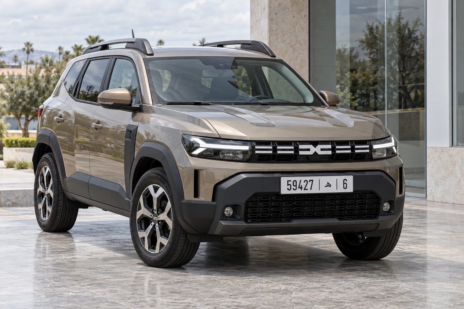 Dacia Duster rental SUV, front three-quarter view