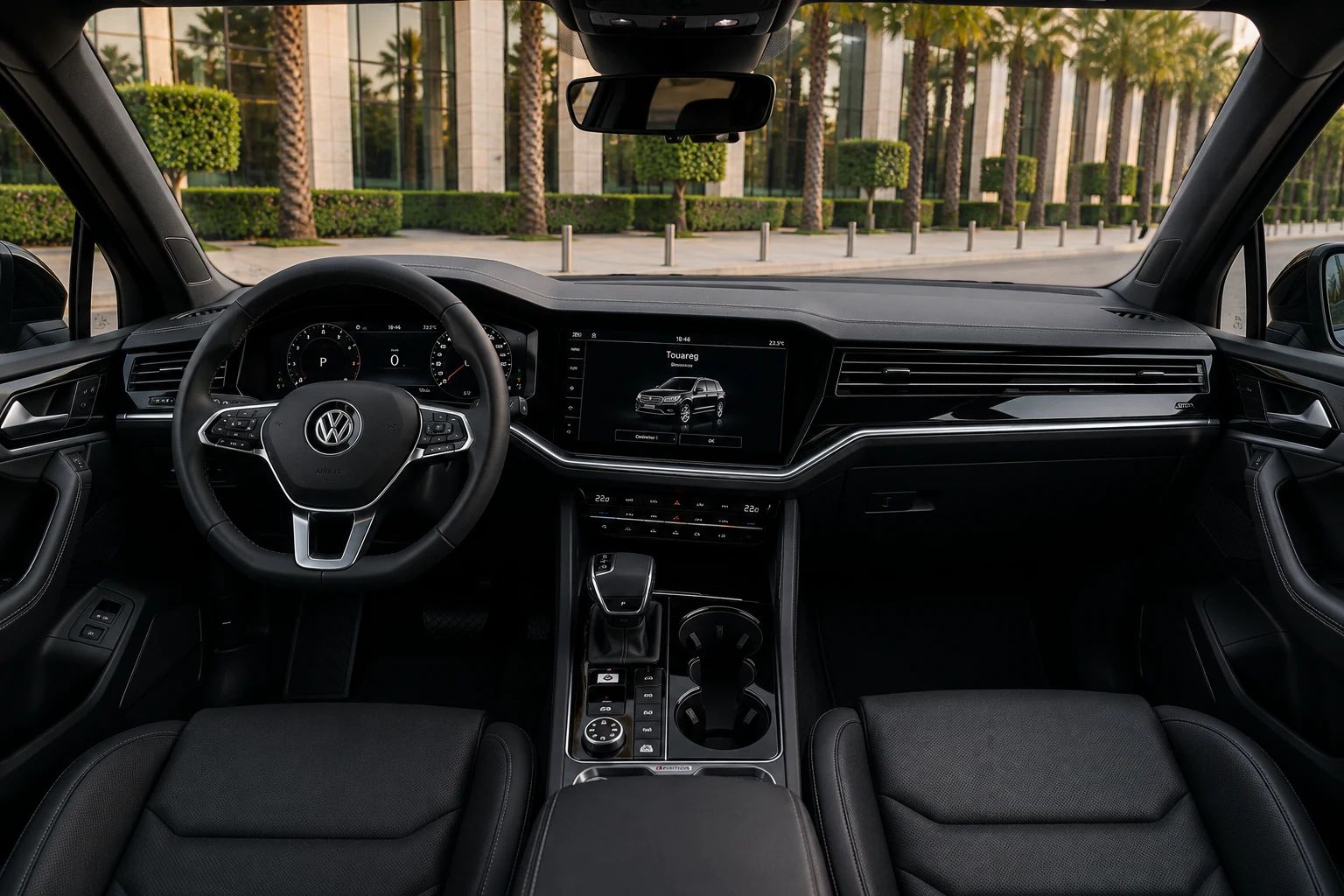 Volkswagen Touareg rental SUV interior