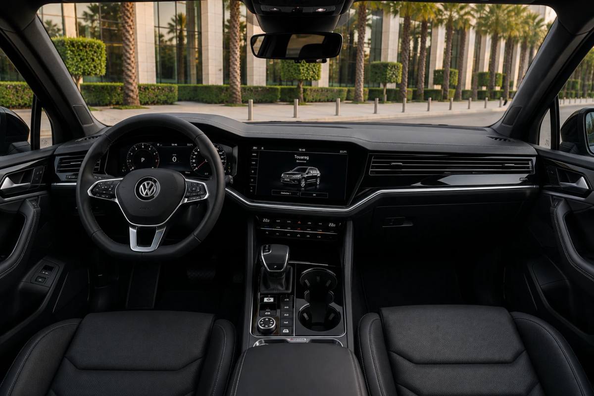 Volkswagen Touareg rental SUV interior
