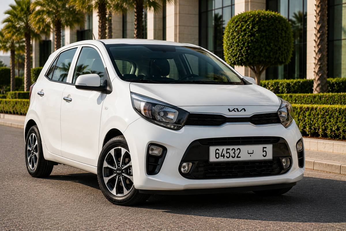 Kia Picanto rental car, front three-quarter view