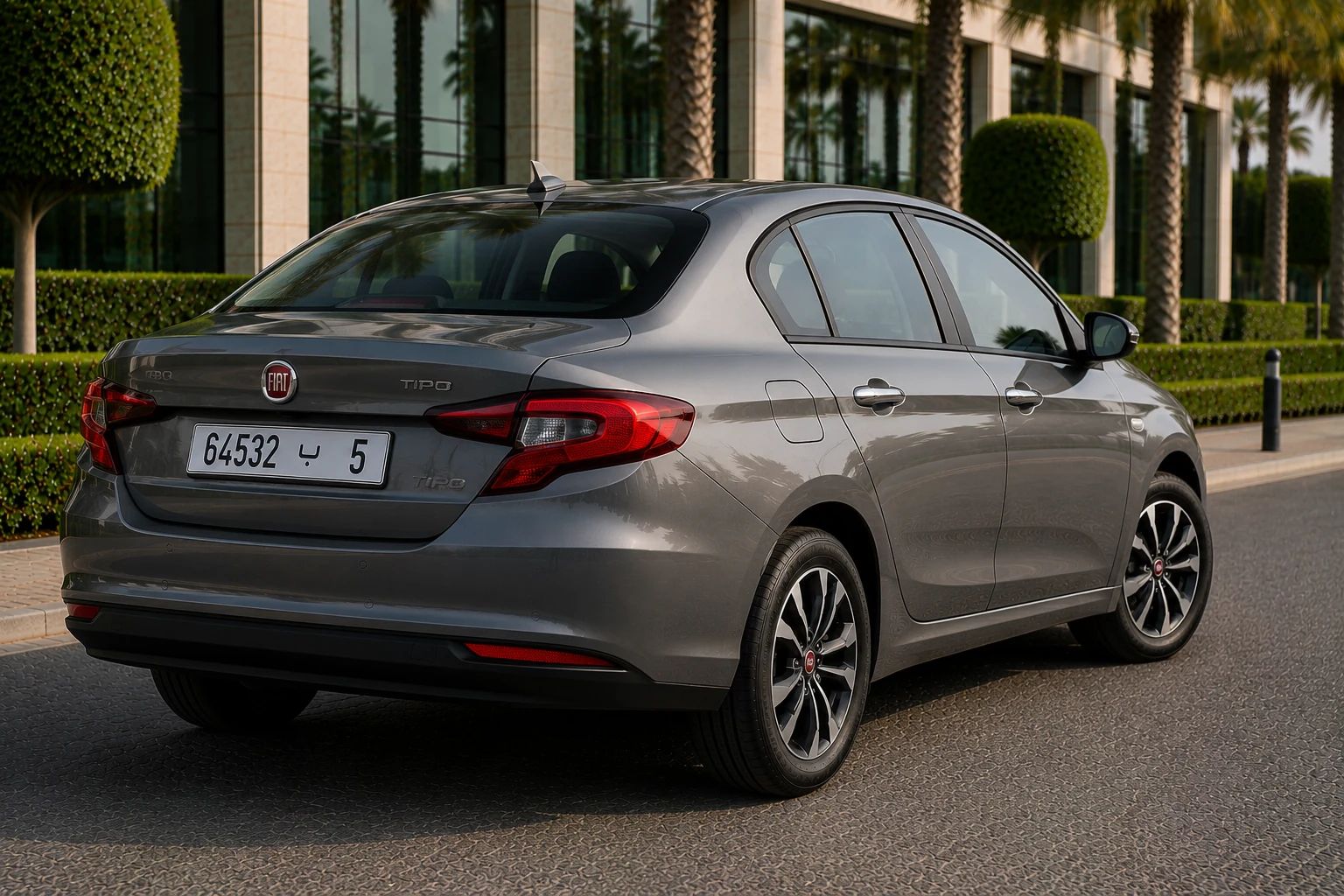 Fiat Tipo rental car, rear three-quarter view