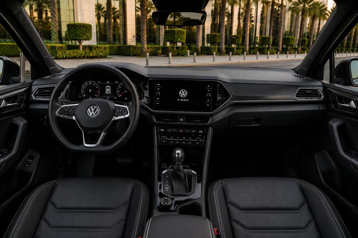 Volkswagen T-Roc rental SUV interior