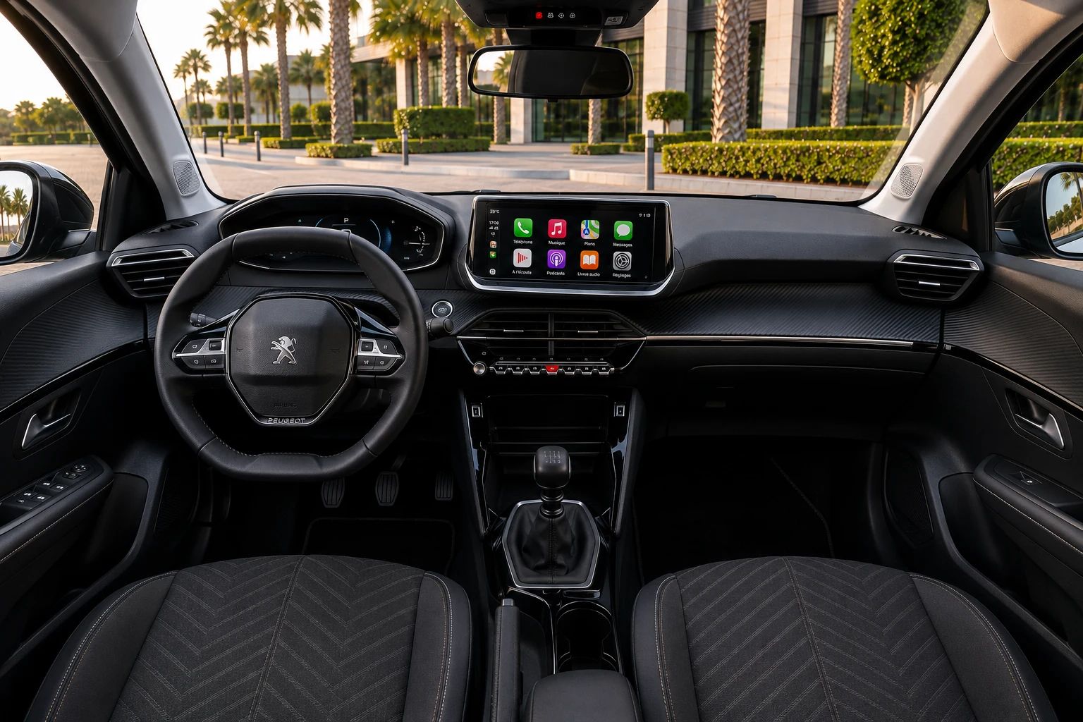 Peugeot 208 rental car interior