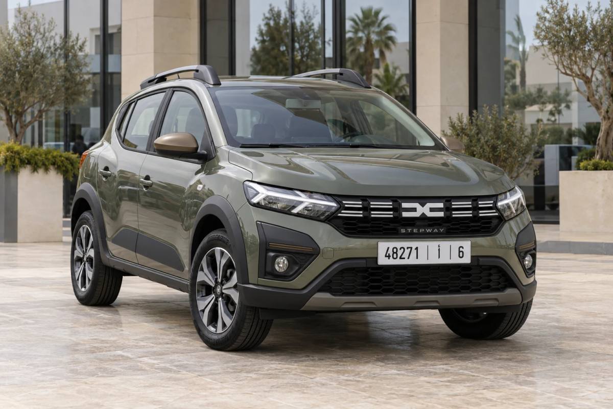 Dacia Sandero Stepway rental car, front three-quarter view