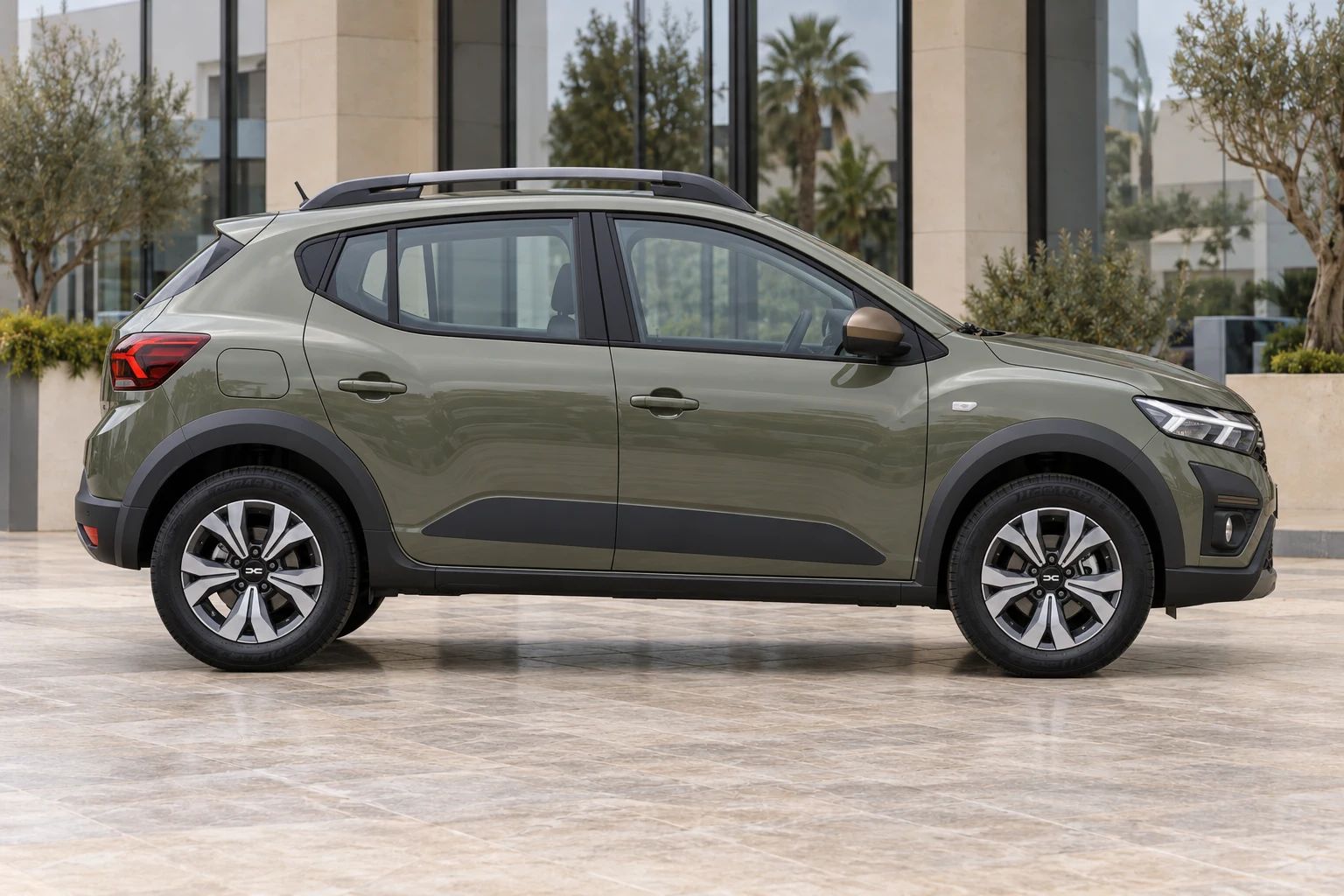 Dacia Sandero Stepway rental car, side view